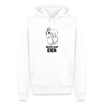 Bock auf Eier - Ziege Ziegenbock - Männer Premium Bio Hoodie - Weiß - Vorne - Nico (187cm)