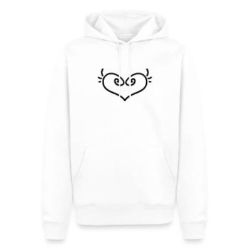 Ange du Cœur Ange Gardien - Sweat à capuche Premium bio Homme - blanc - Devant - Nico (187cm)