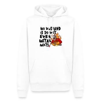 Soudeur Femme Drôle Drôle Soudage Petite Amie Cadeau - Sweat à capuche Premium bio Homme - blanc - Devant - Nico (187cm)