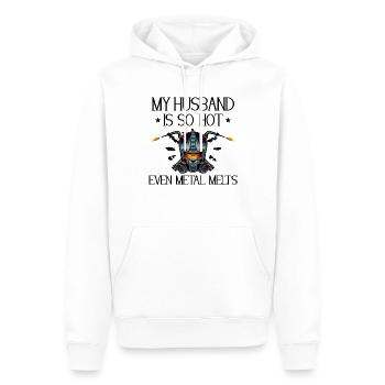 Soudeur Femme Drôle Drôle Soudage Petite Amie Cadeau - Sweat à capuche Premium bio Homme - blanc - Devant - Nico (187cm)