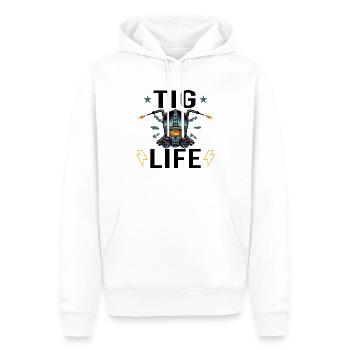 Soudeur Femme Drôle Drôle Soudage Petite Amie Cadeau - Sweat à capuche Premium bio Homme - blanc - Devant - Nico (187cm)