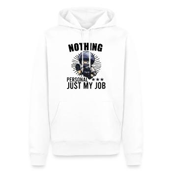 Bureau de police des policiers - Sweat à capuche Premium bio Homme - blanc - Devant - Nico (187cm)