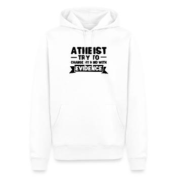 Atheist Atheism Anti-religion Securalism God - Men’s Premium Organic Hoodie - white - Front - Nico (187cm)