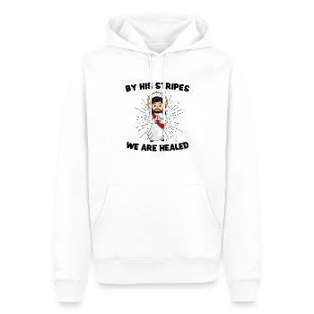 Jésus Christianisme Dieu Prière Prière Pasteur - Sweat à capuche Premium bio Homme - blanc - Devant - Nico (187cm)