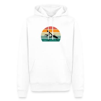 Insects Mantis mantis green Praying mantis - Men’s Premium Organic Hoodie - white - Front - Nico (187cm)