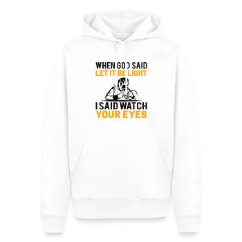 Welder Funny Funny Welding Gift - Männer Premium Bio Hoodie - Weiß - Vorne - Nico (187cm)