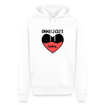 Onkel 2023 herz loading - Männer Premium Bio Hoodie - Weiß - Vorne - Nico (187cm)