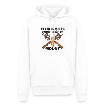 Drôle de taxidermiste taxidermie trophée de chasse - Sweat à capuche Premium bio Homme - blanc - Devant - Nico (187cm)