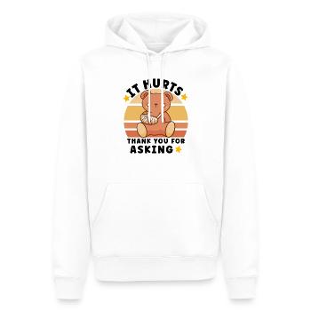 Broken Hand Broken Arm Broken Bones Funny Broken - Men’s Premium Organic Hoodie - white - Front - Nico (187cm)