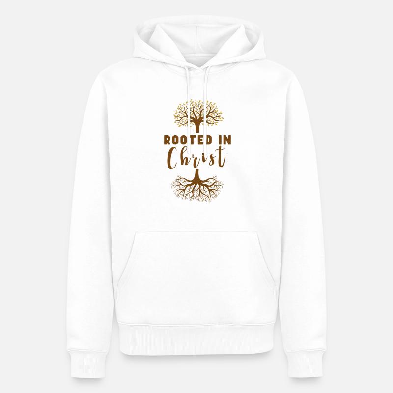 Jésus Christianisme Dieu Prière Pasteur - Sweat à capuche Premium bio Homme - blanc