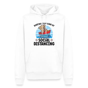 Voilier Voilier Bateau Kid Enfant Yacht Bateau - Sweat à capuche Premium bio Homme - blanc - Devant - Nico (187cm)