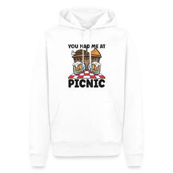 Picnic Lover Picnic Food Basket Picnic Date - Men’s Premium Organic Hoodie - white - Front - Nico (187cm)
