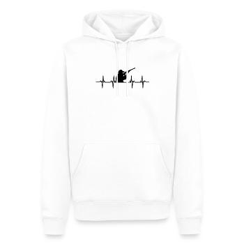 Chasseur Chasse Horn Chasse Chasse Chasse Forêt Sauvage ForestEr - Sweat à capuche Premium bio Homme - blanc - Devant - Nico (187cm)