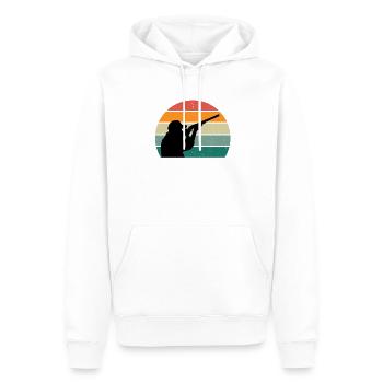 Chasseur Chasse Horn Chasse Chasse Chasse Forêt Sauvage ForestEr - Sweat à capuche Premium bio Homme - blanc - Devant - Nico (187cm)