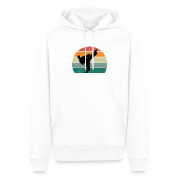 Kampfsportler Kampfsport Judo Aikido Karate Boxen - Männer Premium Bio Hoodie - Weiß - Vorne - Nico (187cm)