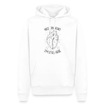 Chirurgie de crise cardiaque Chirurgie à cœur ouvert - Sweat à capuche Premium bio Homme - blanc - Devant - Nico (187cm)