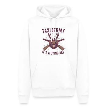 Drôle de taxidermiste taxidermie trophée de chasse - Sweat à capuche Premium bio Homme - blanc - Devant - Nico (187cm)