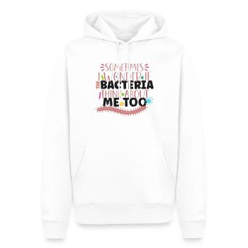 Microbiologiste Laboratoire de microbiologie Staphylocoque Biologie - Sweat à capuche Premium bio Homme - blanc - Devant - Nico (187cm)