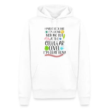 Microbiologiste Laboratoire de microbiologie Staphylocoque Biologie - Sweat à capuche Premium bio Homme - blanc - Devant - Nico (187cm)