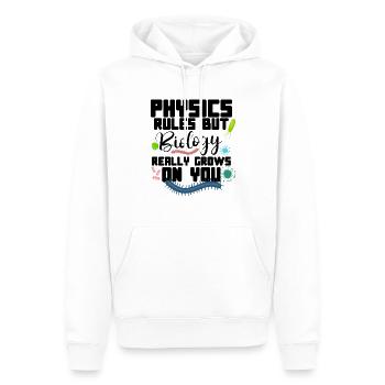 Microbiologiste Laboratoire de microbiologie Staphylocoque Biologie - Sweat à capuche Premium bio Homme - blanc - Devant - Nico (187cm)