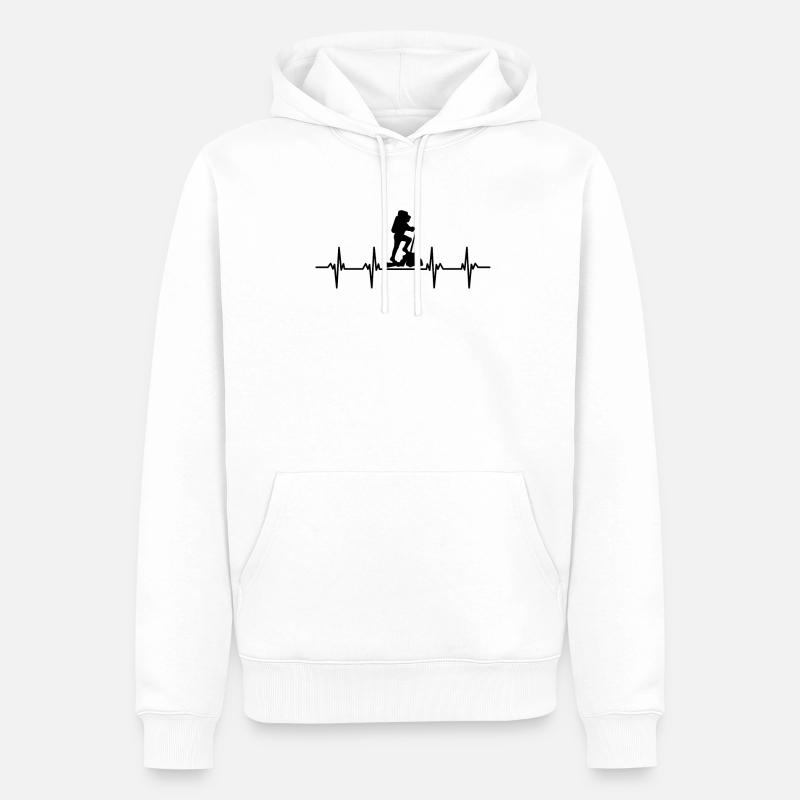 Grimpeur Grimpeur Bloc Escalade - Sweat à capuche Premium bio Homme - blanc