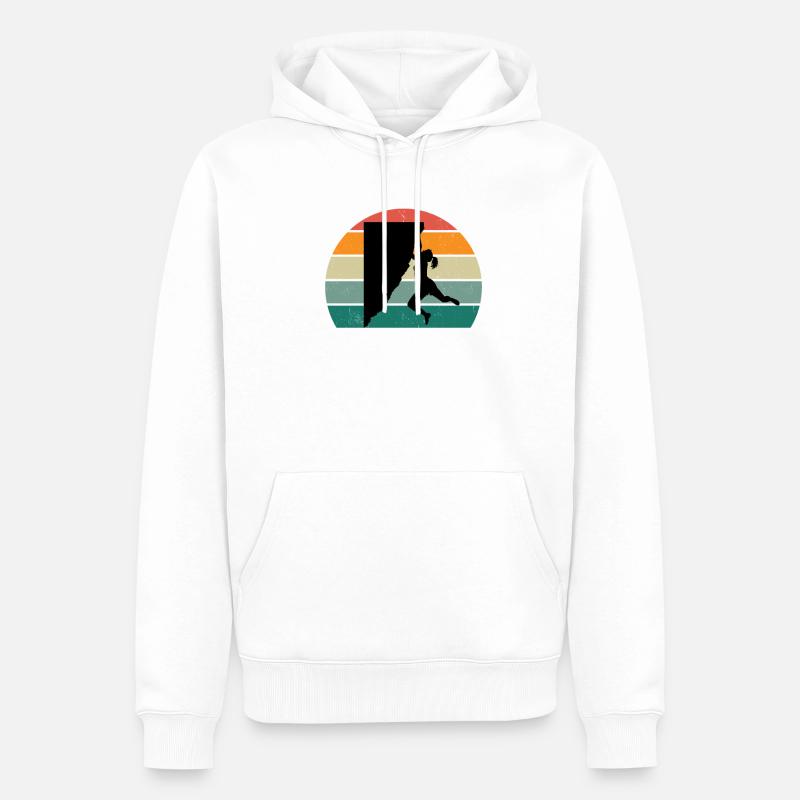 Grimpeur Grimpeur Bloc Escalade - Sweat à capuche Premium bio Homme - blanc