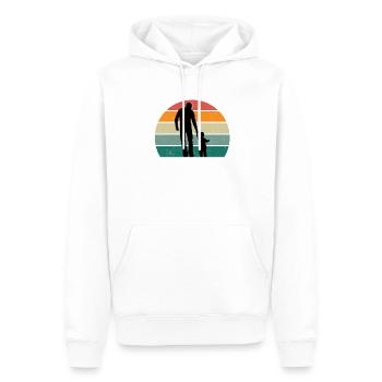Papa Father Fathers Producer Additional Dad Bonus Father - Men’s Premium Organic Hoodie - white - Front - Nico (187cm)