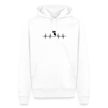 Pelikane großer Schnabel Vogel Fliegen Pelikan - Männer Premium Bio Hoodie - Weiß - Vorne - Nico (187cm)
