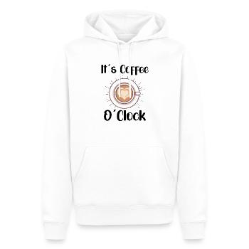 Coffee Lover Caffeine Molecule Java Latte Espresso - Men’s Premium Organic Hoodie - white - Front - Nico (187cm)