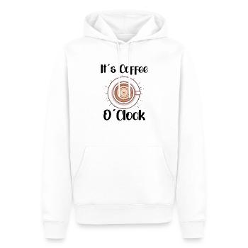 Coffee Lover Caffeine Molecule Java Latte Espresso - Men’s Premium Organic Hoodie - white - Front - Nico (187cm)