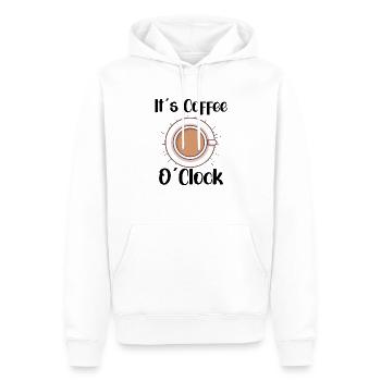 Coffee Lover Caffeine Molecule Java Latte Espresso - Men’s Premium Organic Hoodie - white - Front - Nico (187cm)
