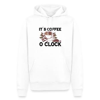Coffee Lover Caffeine Molecule Java Latte Espresso - Männer Premium Bio Hoodie - Weiß - Vorne - Nico (187cm)