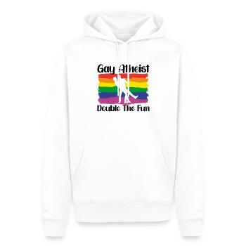 Gay LGBTQ Atheist Atheism Anti Religion Securalism - Männer Premium Bio Hoodie - Weiß - Vorne - Nico (187cm)