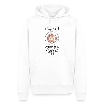 Coffee Lover Caffeine Molecule Java Latte Espresso - Männer Premium Bio Hoodie - Weiß - Vorne - Nico (187cm)