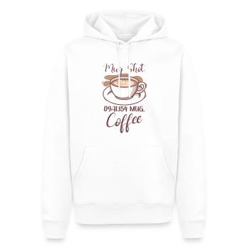 Coffee Lover Caffeine Molecule Java Latte Espresso - Men’s Premium Organic Hoodie - white - Front - Nico (187cm)