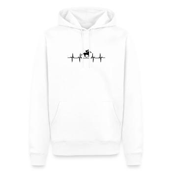 Rider Rider Horse Riding Pony Horse stable - Men’s Premium Organic Hoodie - white - Front - Nico (187cm)