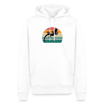 Lézards Lézards Alternant reptiles à écailles chaudes - Sweat à capuche Premium bio Homme - blanc - Devant - Nico (187cm)