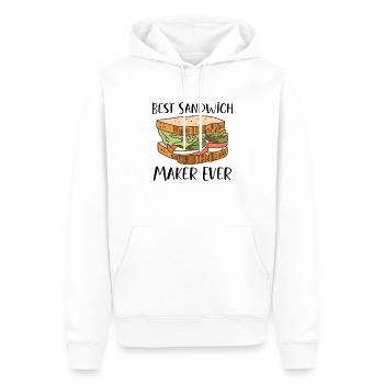 Sandwich Lover Picknick Food Lover Breakfast Gift - Männer Premium Bio Hoodie - Weiß - Vorne - Nico (187cm)