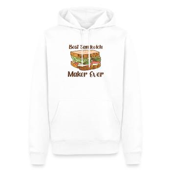 Sandwich Lover Picknick Food Lover Breakfast Gift - Männer Premium Bio Hoodie - Weiß - Vorne - Nico (187cm)