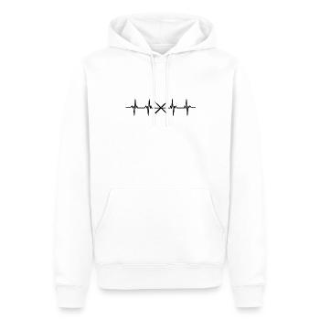 Drummer Drum Drummer Drummer Drums - Men’s Premium Organic Hoodie - white - Front - Nico (187cm)