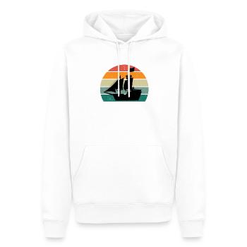 Bateau Bateau Bateaux Yachts Capitaine Navires - Sweat à capuche Premium bio Homme - blanc - Devant - Nico (187cm)