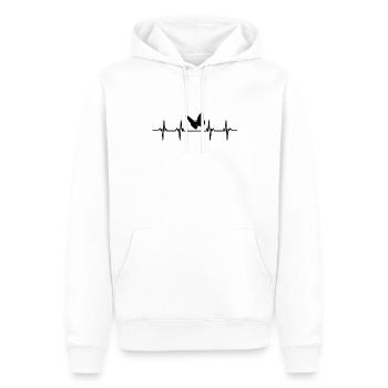 Chenille papillon Chenille Cocoon Mouche Fleur - Sweat à capuche Premium bio Homme - blanc - Devant - Nico (187cm)