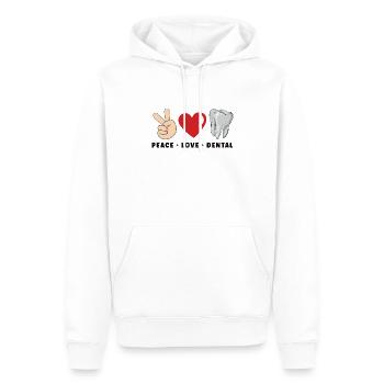 Idée cadeau d’hygiéniste dentaire dentiste: Amour interdit - Sweat à capuche Premium bio Homme - blanc - Devant - Nico (187cm)