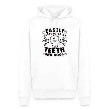 Idée cadeau d’hygiéniste dentaire dentiste: Amour interdit - Sweat à capuche Premium bio Homme - blanc - Devant - Nico (187cm)