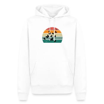 Chenille papillon Chenille Cocoon Mouche Fleur - Sweat à capuche Premium bio Homme - blanc - Devant - Nico (187cm)