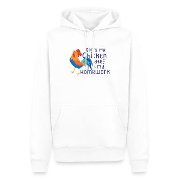 Poulet Fermier Cadeau Drôle Poulets Ferme de Campagne - Sweat à capuche Premium bio Homme - blanc - Devant - Nico (187cm)