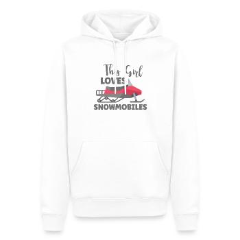 Motoneige Motoneige Sports d’hiver Idée cadeau - Sweat à capuche Premium bio Homme - blanc - Devant - Nico (187cm)