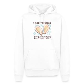 Amateurs d’huîtres Drôle d’huîtres Shucker d’huîtres - Sweat à capuche Premium bio Homme - blanc - Devant - Nico (187cm)