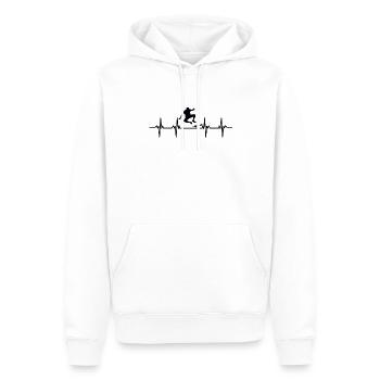 skatboarden skatboarder skatboarderin skatboard - Männer Premium Bio Hoodie - Weiß - Vorne - Nico (187cm)