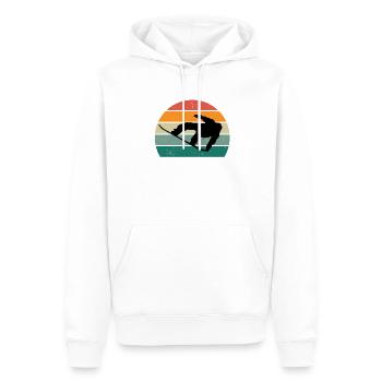 Snowboard Snowboarder Snowboarder Slope Neige - Sweat à capuche Premium bio Homme - blanc - Devant - Nico (187cm)